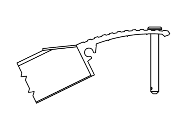 schéma système d'ancrage avec axe visible