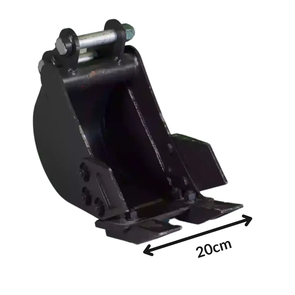 godet vue de profil sur fond blanc avec flèche de 20cm