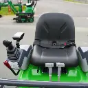 photo de haut de la chaise du système de commandes des manettes, au milieu et à gauche manettes visibles